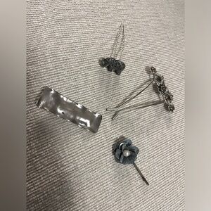Silver Hair Accessory Mix Set of 4